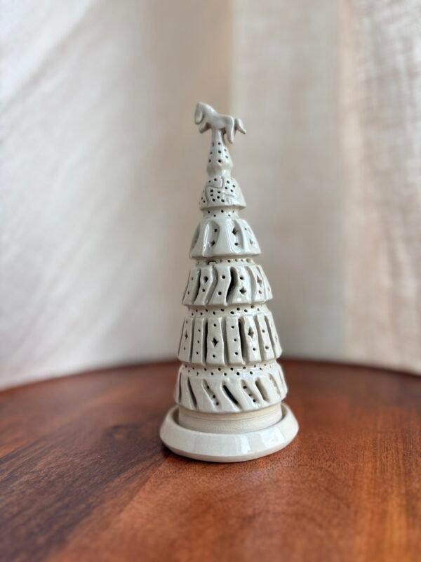 Photophore céramique sapin