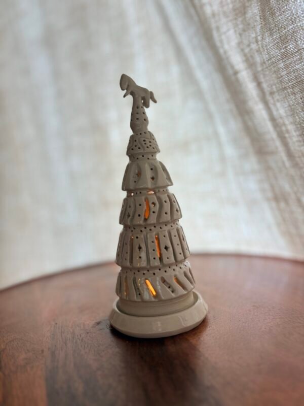 Photophore céramique sapin