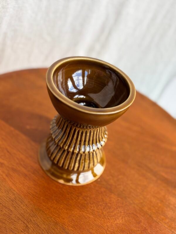 Bougeoir céramique pied frange