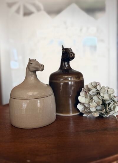 Boite céramique cheval