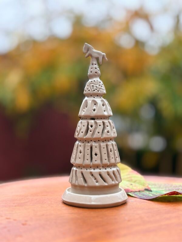 Photophore céramique sapin